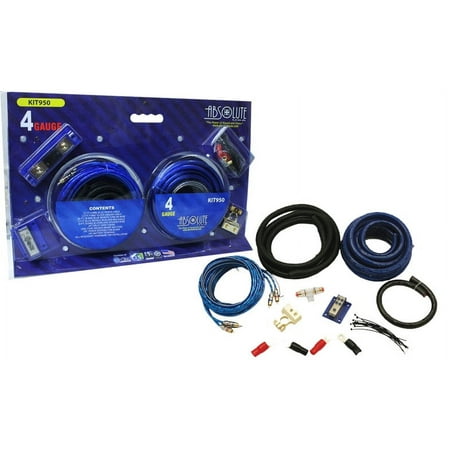 Absolute KIT-950 Complete 3000W 4 Gauge Amplifier Install Kit