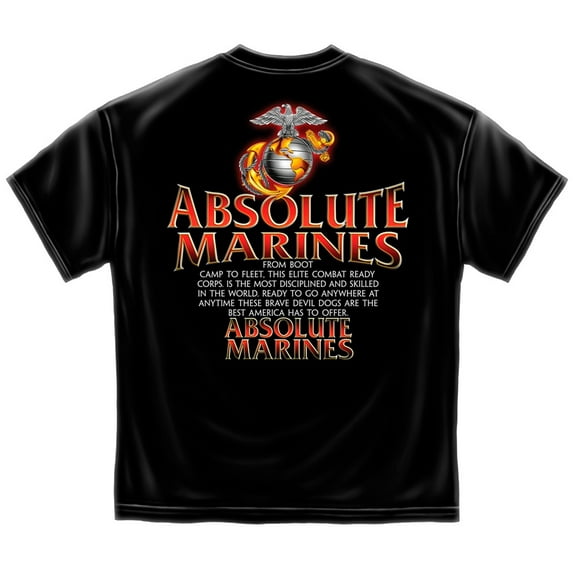 Absolute Marines T-shirt by , Black