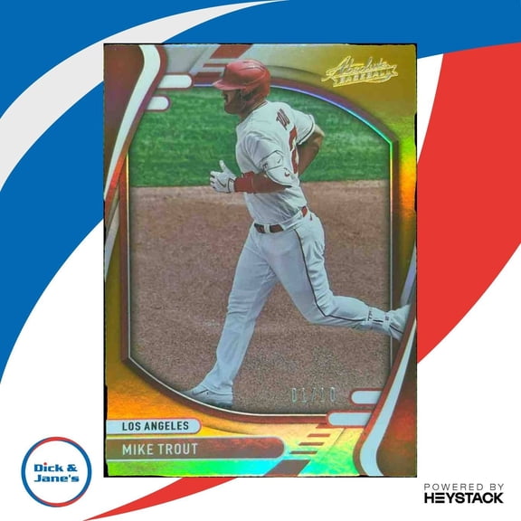 Mike Trout #27 Base Holo Gold Absolute Panini Los Angeles Angels Baseball Card