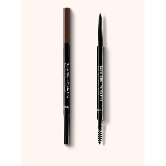 Absolute New York Super Slim Brow Pencil, Fine Point, Dual Ended, Fade Resistant and Long Lasting (Espresso)