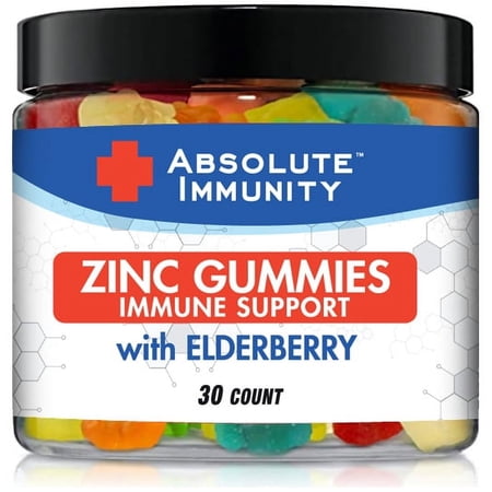 Absolute Nutrition Immunity, Zinc Gummies with Elderberry, 30 Count