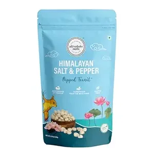 Absolute Nuts - Roasted & Flavoured Makhana | Himalayan Salt & Pepper Makhana | 60g | Foxnuts | Gluten-Free | Vegan | Healthy Snack| Puffed Snack