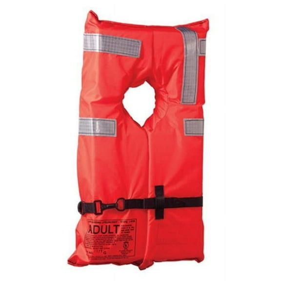 Absolute Outdoor 100100-200-004-12 Type I Commercial Adult Life Jacket - Orange