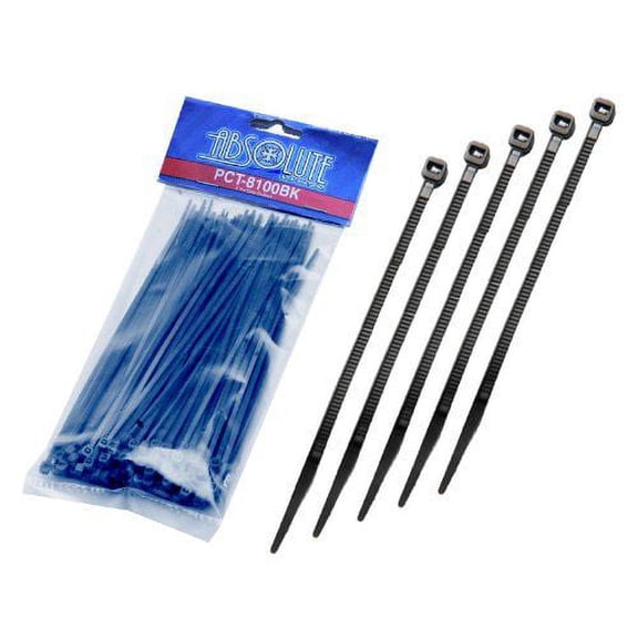 Absolute PCT-8100BK Pro Cables 8-Inch Ties, Black