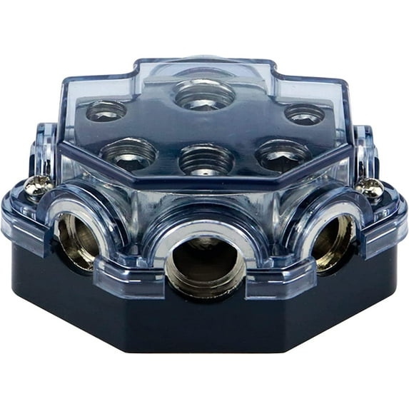 Absolute PD-150C 0-2-4 Gauge 1 in 5 Ways Out Power Splitter Distribution BlockAbsolute PD-150C 0-2-4 Gauge 1 in 5 Ways Out Power Splitter Distribution Block