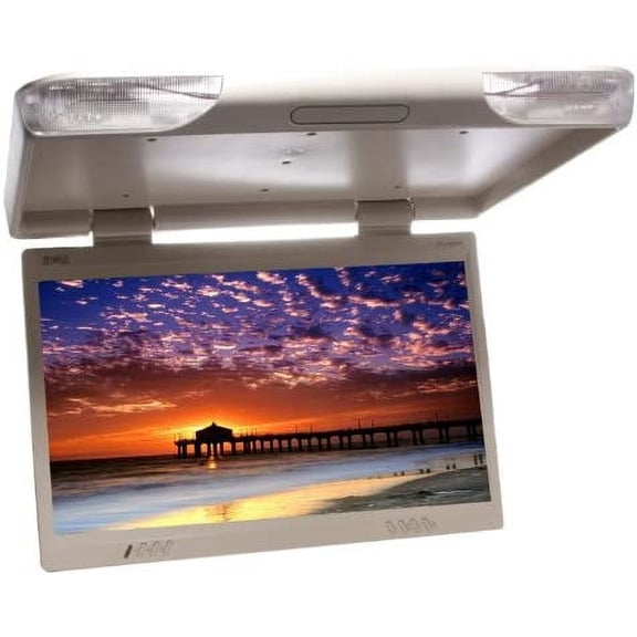Absolute PFL2300IRC Tan TFT-LCD Overhead Flip-Down Car Video Monitor, Cream, 23"