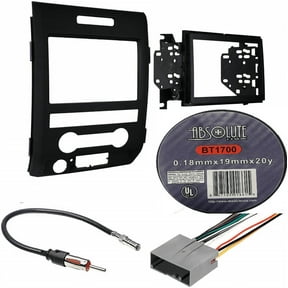 Absolute Package6 Car Stereo Installation Kit Compatible with Ford F150 2009 2012 In-Dash Mounting Kit, Antenna, and Harness for Double Din Radio Receivers