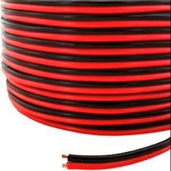 Absolute SWRB18-50 18 Gauge 2-Conductor Speaker Wire, 50 ft, Stranded CCA, Red/Black PVC Jacket for Car, Home, Marine & ATV Audio