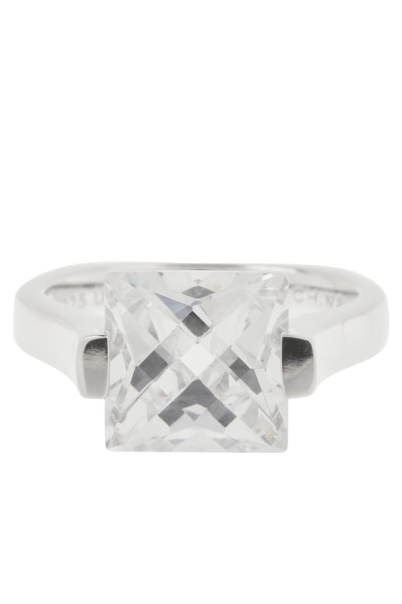 Sterling Silver Heirloom Collection French-Cut Solitaire Ring, Size 8