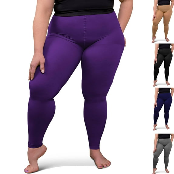 Absolute Support 20-30mmHg Women Opaque Compression Leggings - Purple, X-Large