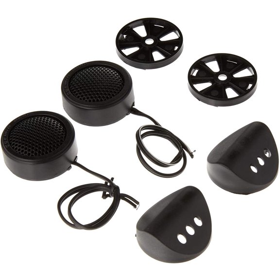Absolute TW500 Mini Car Tweeter Kit 500 Watts of Power, High-Frequency Silk Dome Tweeters - 1.5" High Fidelity, Efficiency and Performance Audio System 4 ohm, Dual Mounting, Surface or Angle, Bla