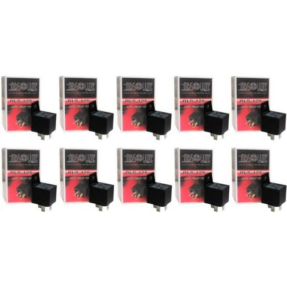 Absolute USA 12V 30/40 Amp SPDT Automotive Marine Bosch / Tyco Style 5 Pin Relay (10 Pack)