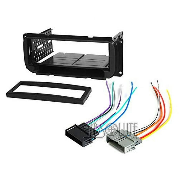 Absolute USA ABS99-6505-2 Fits Jeep Grand Cherokee 1999 2000 2001 Single DIN Stereo Harness Radio Install Dash Kit