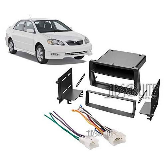 Absolute USA ABS99-8204 Toyota Corolla 2003 2004 2005 2006 2007 2008 Single DIN Stereo Harness Radio Install Dash Kit