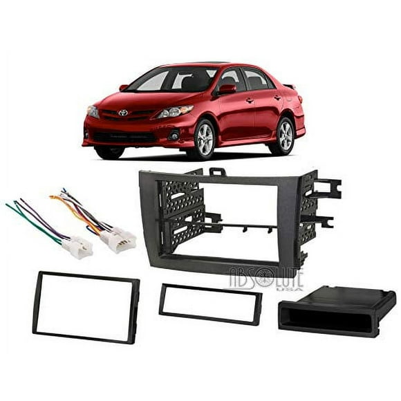 Absolute USA ABS99-8223 Fits Toyota Corolla 2009 2010 2011 Single DIN Stereo Harness Radio Install Dash Kit