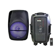 Absolute USA Bluetooth LED Rechargeable Portable DJ PA System