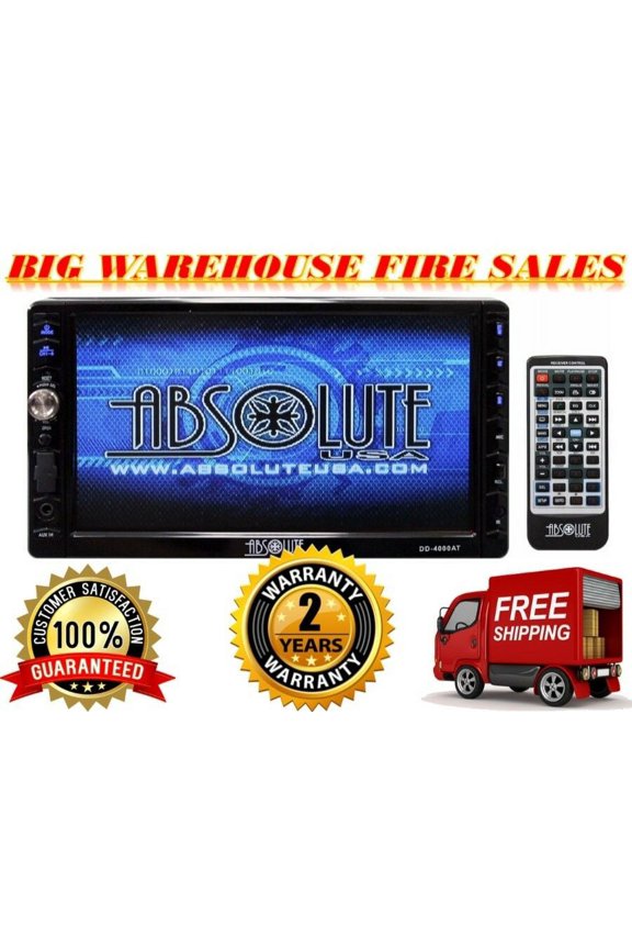 DD-4000AT 7-Inch Double Din Multimedia Receiver, DVD/CD/MP3/USB, Touch Screen
