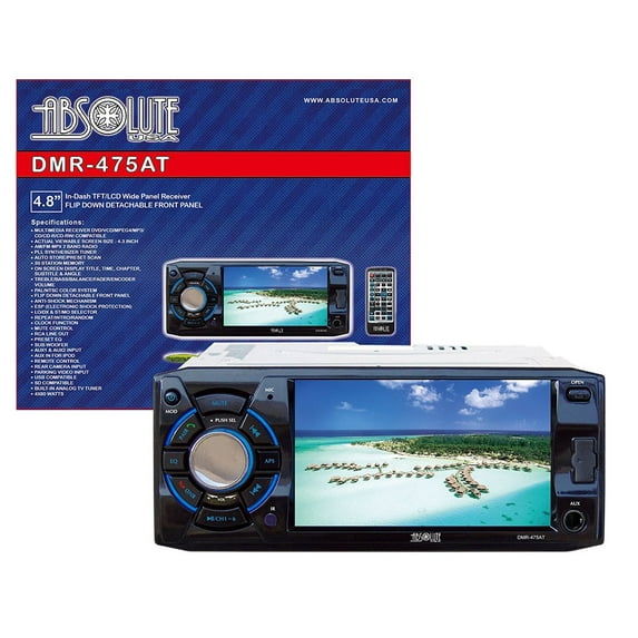 Absolute USA DMR-475 4.8-Inch DVD/MP3/CD Multimedia Player Widescreen Receiver with USB, SD Card