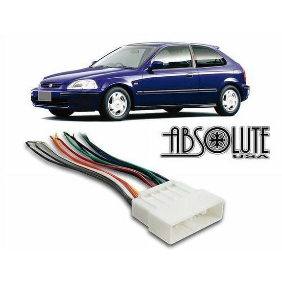 Absolute USA H804/1720 Radio Wiring Harness for Honda/Acura 1986-1998