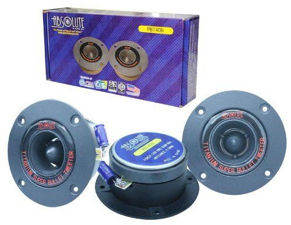Absolute USA PBT40B 4-Inch Titanium Bullet High Compression Tweeter ...