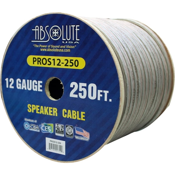 Absolute USA PROS12250 12 Gauge Speaker Wire