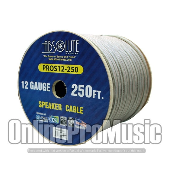 Absolute USA PROS12250 12 Gauge Speaker Wire