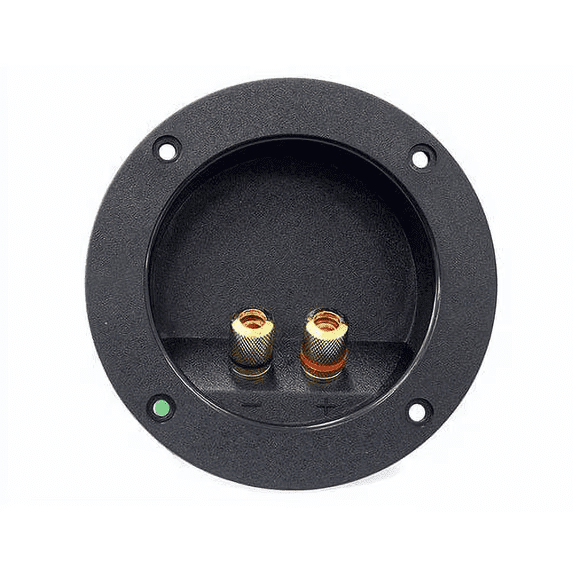 Absolute USA RST-400 4-Inch Round Speaker Terminal Cup with Gold-Plated Binding Posts & Twist Banana Jacks for Speaker Cabinets