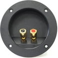 thumbnail image 1 of Absolute USA RST-450 4-Inch Round Gold Push Spring Loaded Jacks Double Binding Post Speaker Box Terminal Cup, 1 of 1