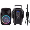 thumbnail image 1 of Absolute USPROBAT12 3000 Watts Max Pro PA DJ Active Battery Power Speaker + Speaker Stand, 1 of 9