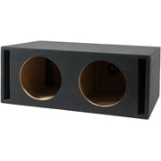 Absolute USA VEGD12 Dual 12 Ported Subwoofer Enclosure, Universal MDF Slot Vented Empty Speaker Box with Carpet Finish