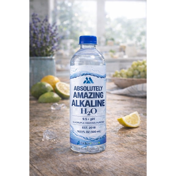 Absolutely Amazing Alkaline H2O premium pure alkaline drinking water- 16.9 oz Bottle (9.5+ PhB)