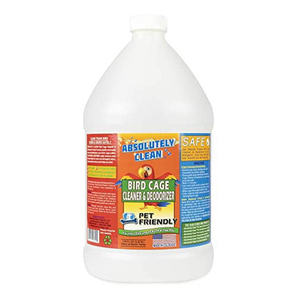 Absolutely Clean Amazing Bird Cage Cleaner and Deodorizer Just Spray/Wipe Safely & Easily
