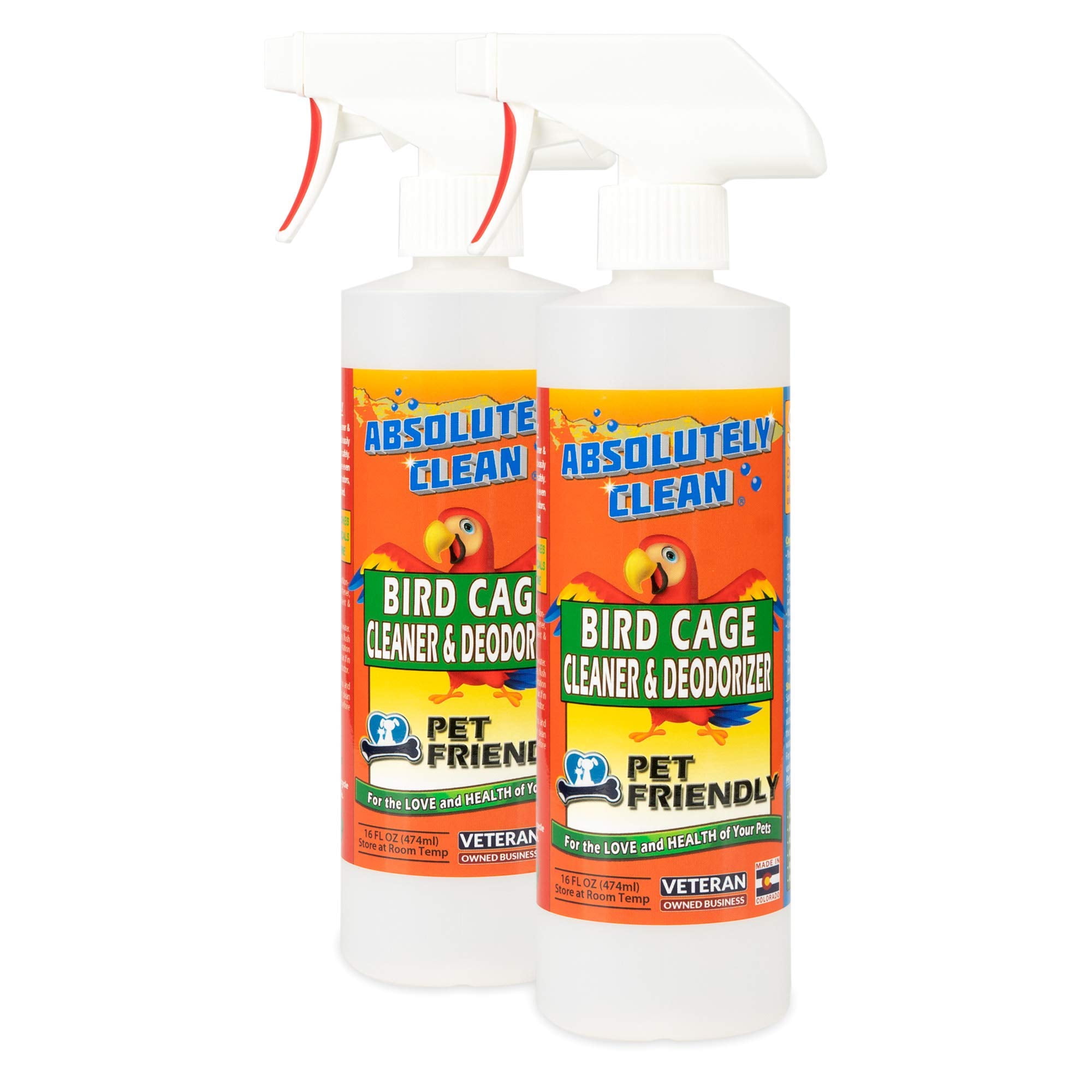 Absolutely Clean Amazing Bird Cage Cleaner and Deodorizer Just Spray