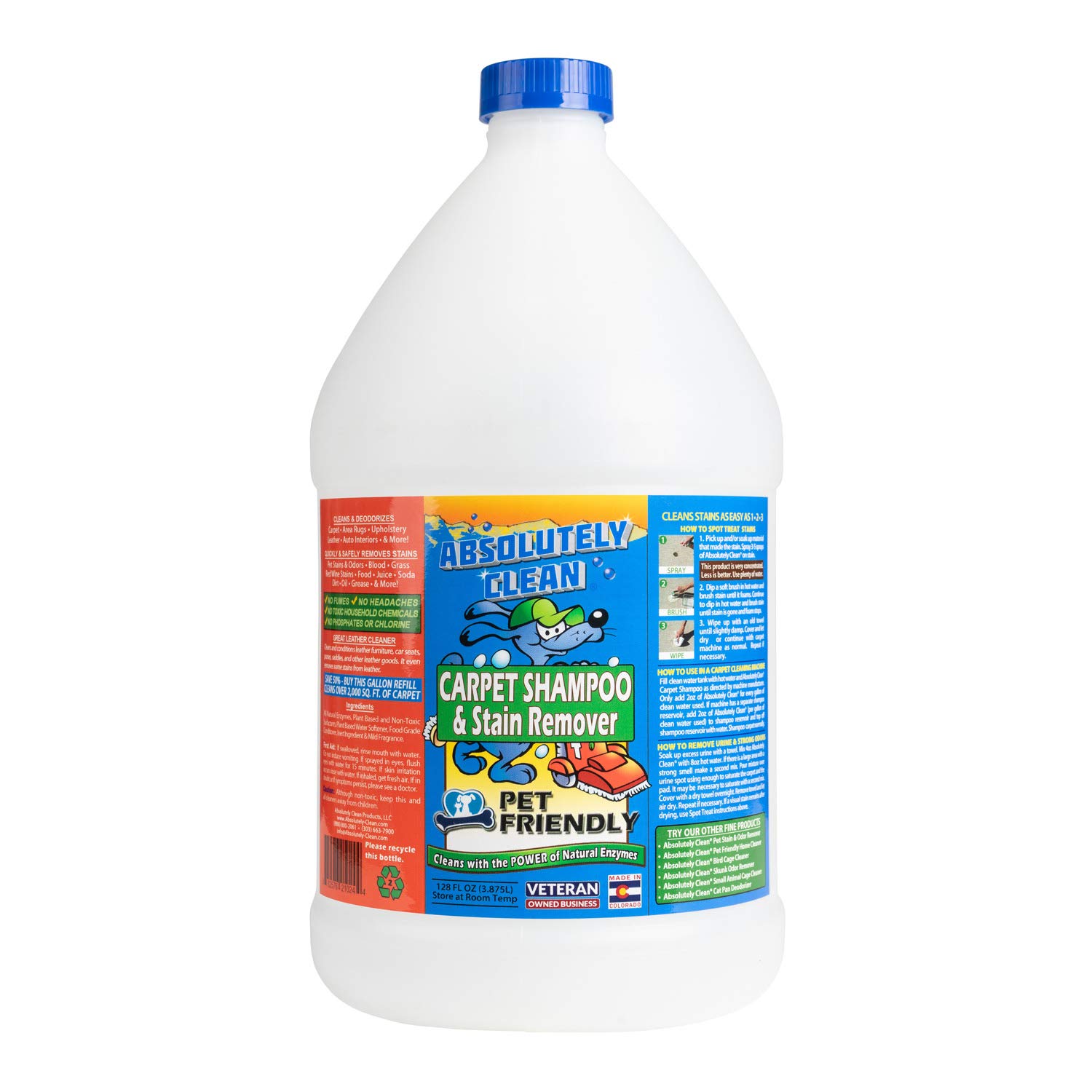Absolutely Clean Amazing Carpet Shampoo for Pets Natural Enzymes