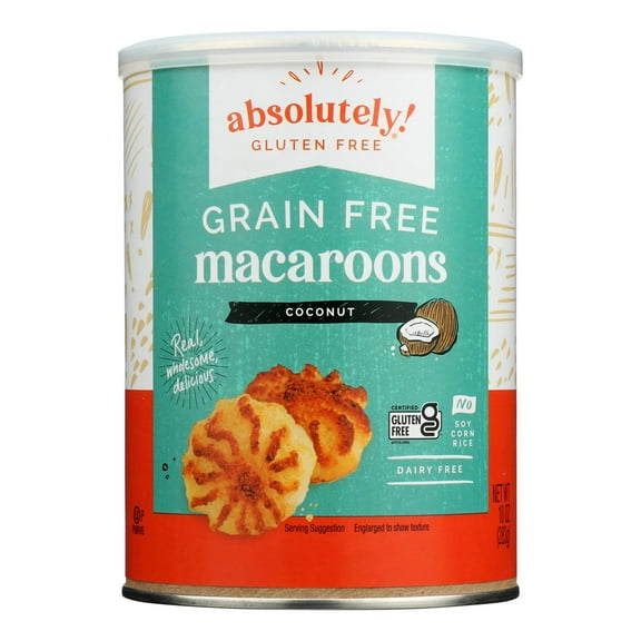 Absolutely Gluten Free Macaroons - Coconut - Classic - Case of 6 - 10 oz