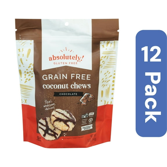 Absolutely Gluten Free Chews Coconut with Cocoa Nibs 5 oz (Pack Of 12)