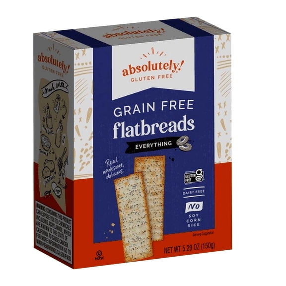 Absolutely Gluten Free Flatbread Everything 5.29 oz Pack of 4