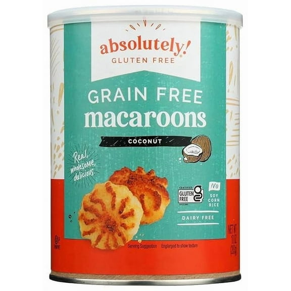Absolutely Gluten Free Grain Free Macaroons Coconut - 10 oz