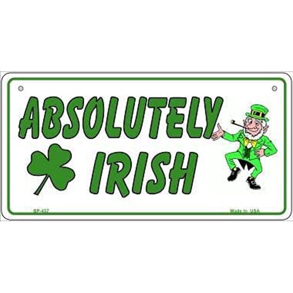 Absolutely Irish Metal Motorcycle Plate