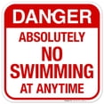 thumbnail image 1 of Absolutely No Swimming At Anytime Sign, Pool Sign,, 1 of 1