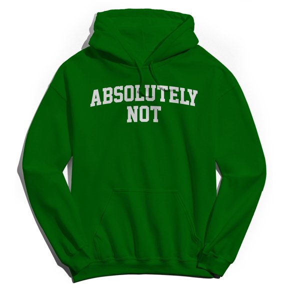 Absolutely Not Graphic Irish Green Men's Cotton Pullover Hoodie