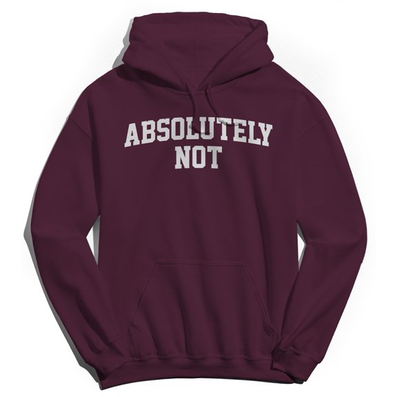 Absolutely Not Graphic Maroon Men's Cotton Pullover Hoodie