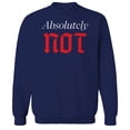 thumbnail image 1 of Absolutely Not Humor Graphic Navy Men's Crewneck Sweatshirt, 1 of 1