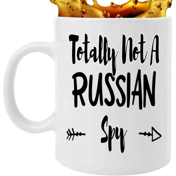 Absolutely Not a Russian Spy - Graduation Gift for Nephew - Funny Political Novelty Theme. 11 Oz White Ceramic Coffee Mug