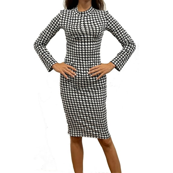 Absolutelyloveit Highneck Longsleeve Minidress