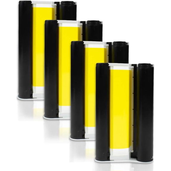 Absonic 4 Pack Compatible Ink Cartridges Replace for Canon Selphy KP-108IN KP108 Color Ink Cassette 4x6 Inch for Selphy CP1500 CP1300 CP1200 CP800 CP900 Wireless Compact Photo Printer (Without Paper)