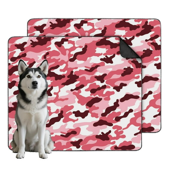 Absorbency Layer Dog Pads, Washable Reusable Pee Pads for Effective Puppy Training, 24" x35" (Texture/leopard /Geometry)