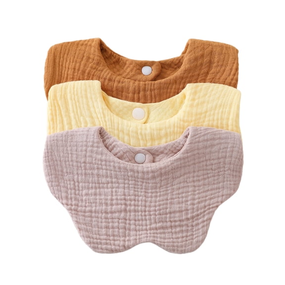 Absorbent Baby Bandana Bib, 3pcs Drooling Scarf Soft Teething Bib 6-Layer for Newborns to Toddler 0-24 Months