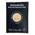 thumbnail image 1 of Absorbent Bags, Reusable Dehumidifier Bags, Portable Car Moisture Absorber Bags - Color-Changing Humidity Indicator, Double Locked-Edge Leak-Proof, Reactivatable Desiccant,Black－１００ｇ,5.5x3.9", 1 of 9