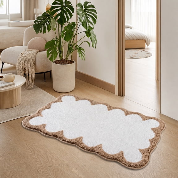 Absorbent Bath Mat, Non Slip Bathroom Rug, Quick Dry Floor Mat for Shower Room, Living Room, Bedroom, Kitchen, Entryway